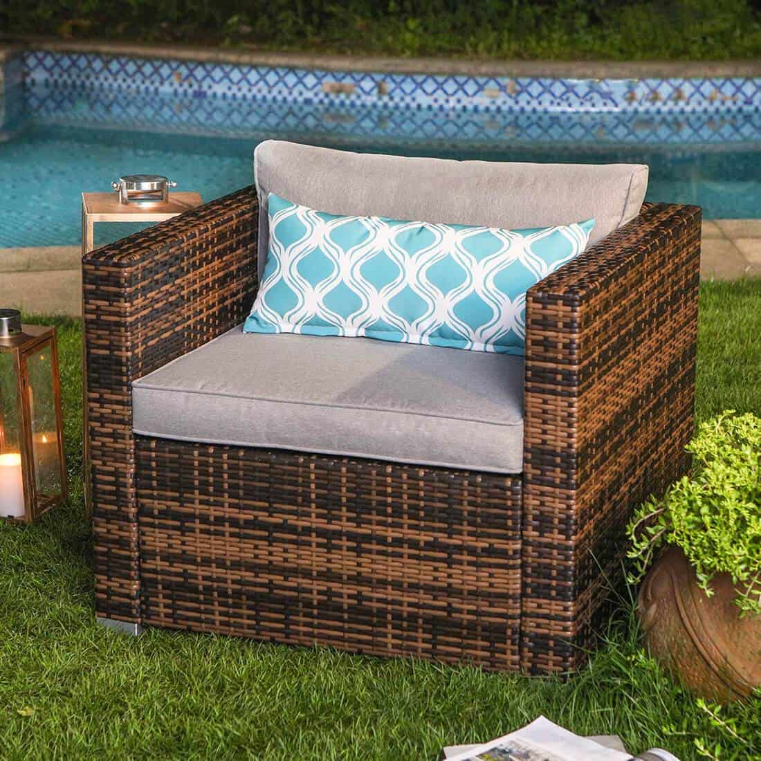 Single Outdoor Rattan Armchair