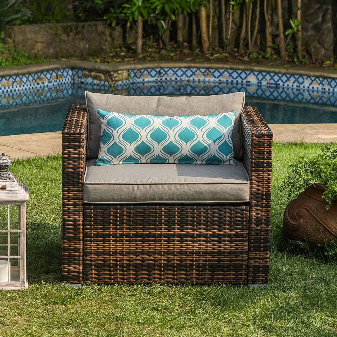 Single Outdoor Rattan Armchair