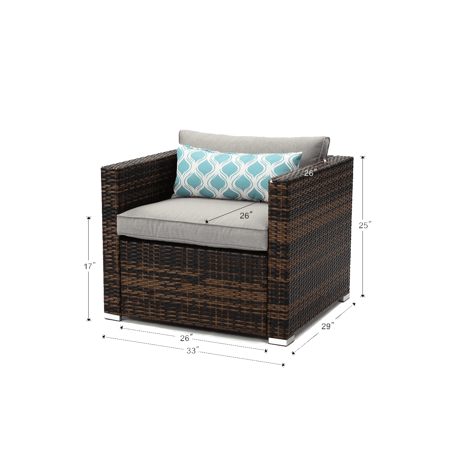Single Outdoor Rattan Armchair