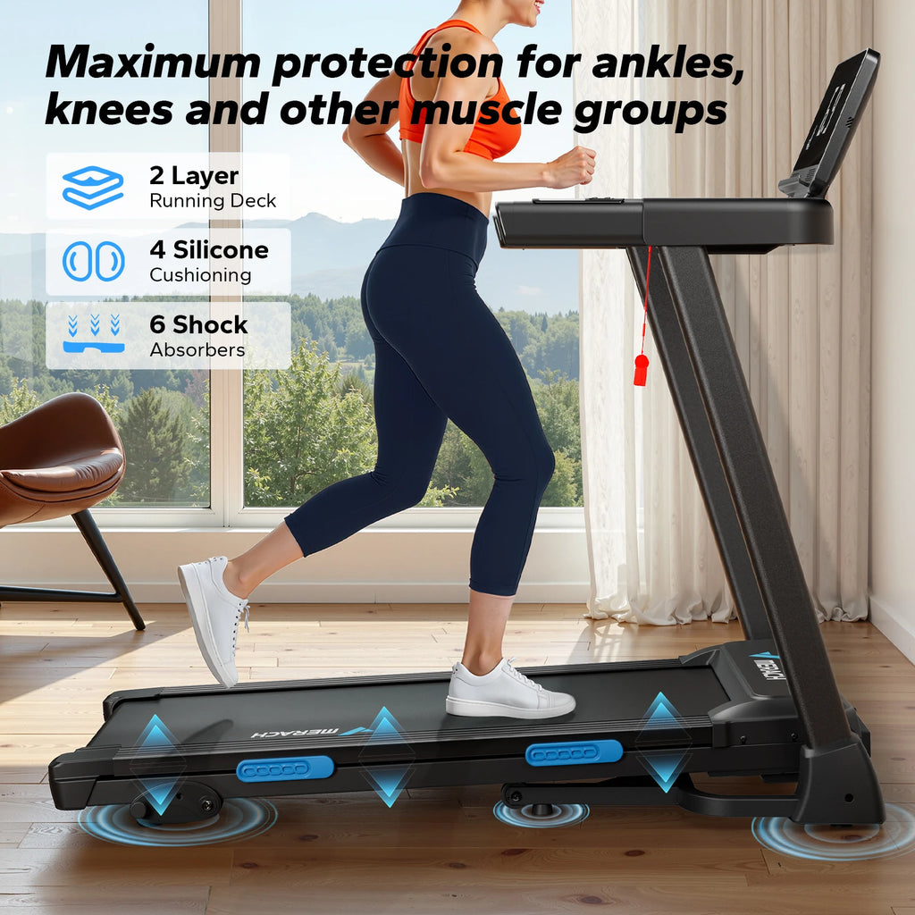 MERACH Foldable Incline Treadmill – Home Cardio Trainer