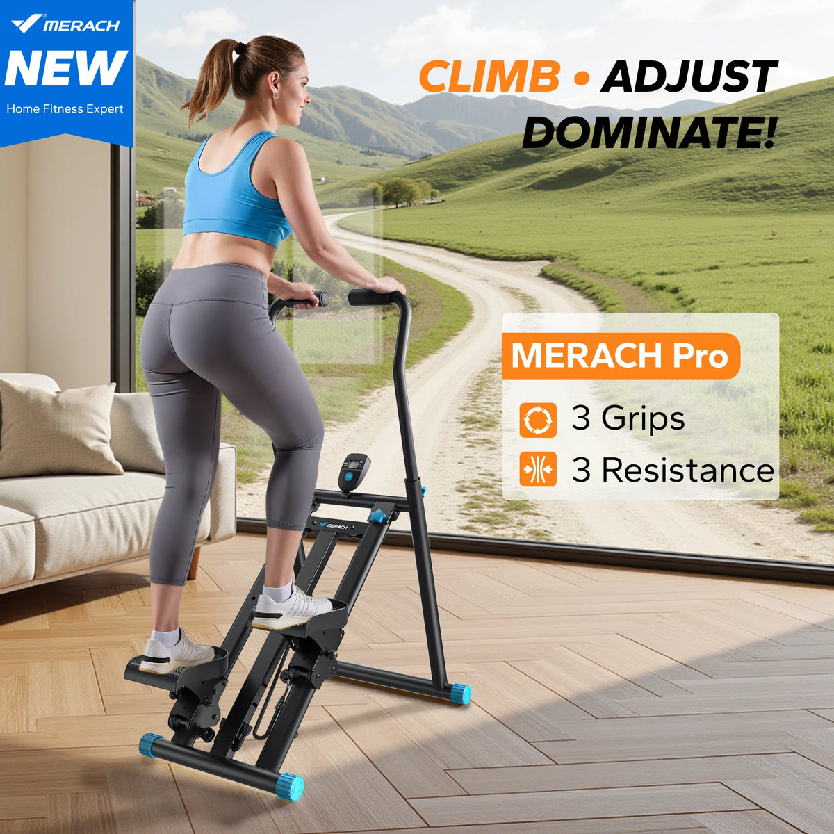 MERACH Vertical Stair Stepper – Home Gym Compact Stair Climber