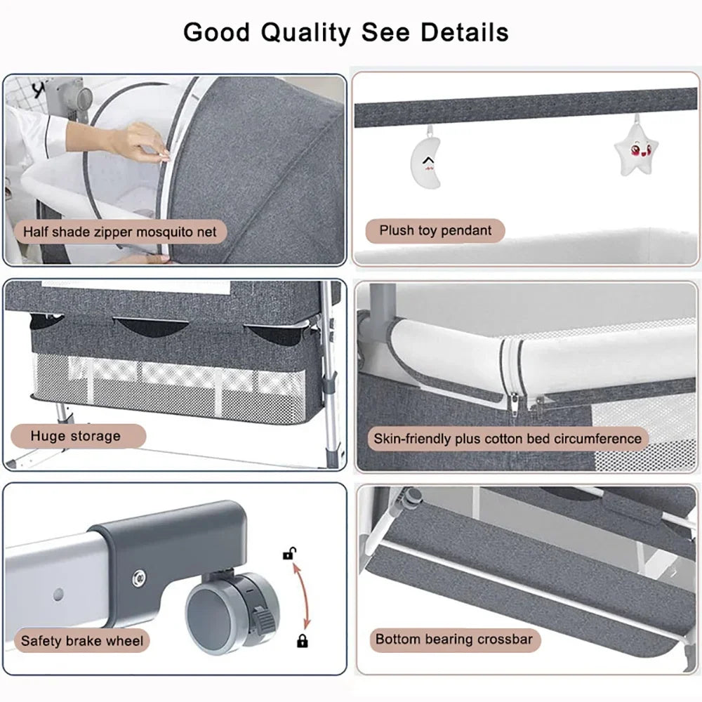 Multifunctional Adjustable Baby Crib