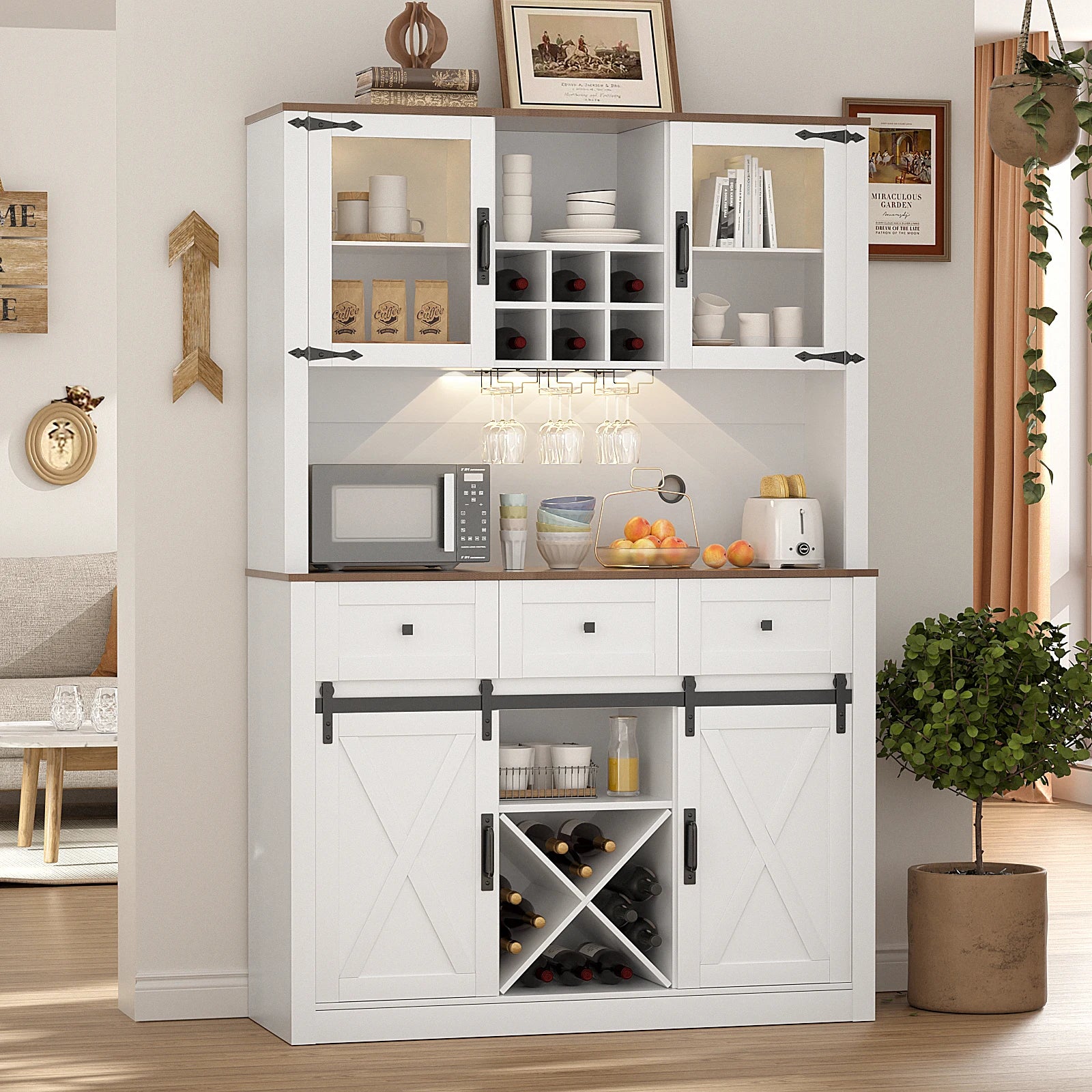 Farmhouse Coffee Bar Cabinet