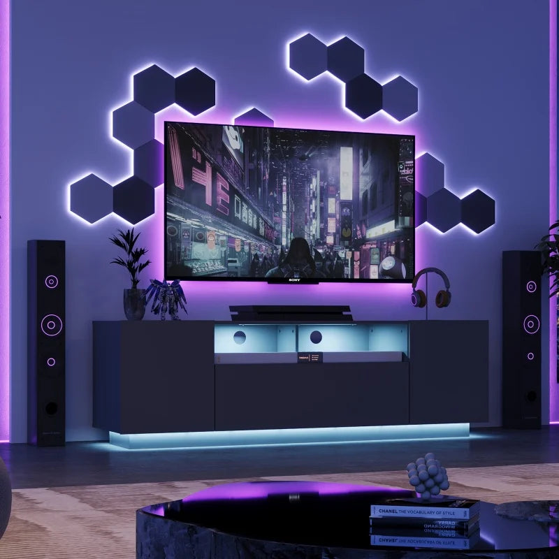 Vedicy 65" LED TV Stand with Storage