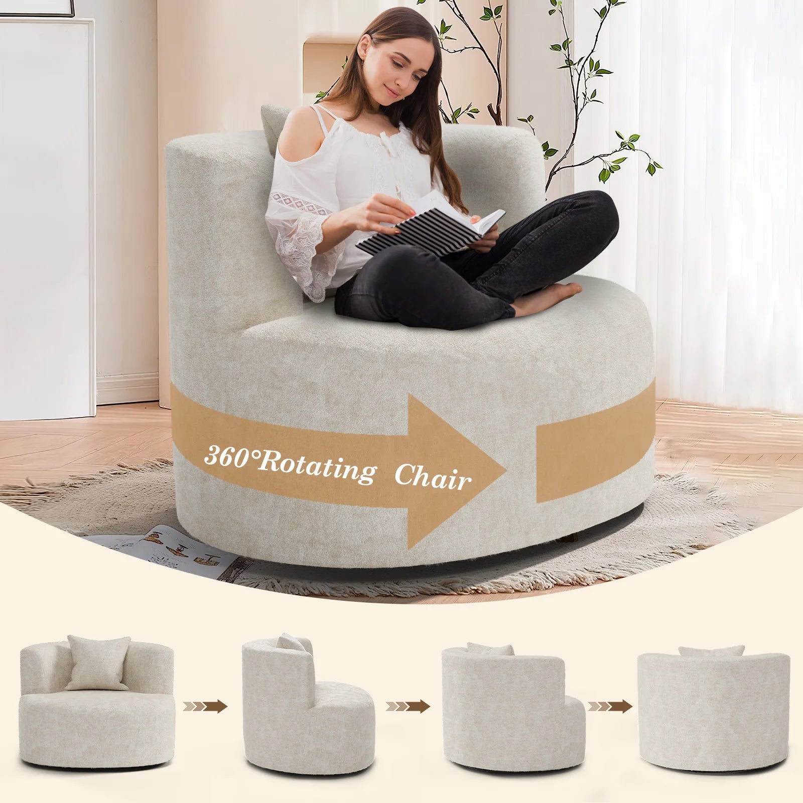 Kieperi Oversized Swivel Accent Chair