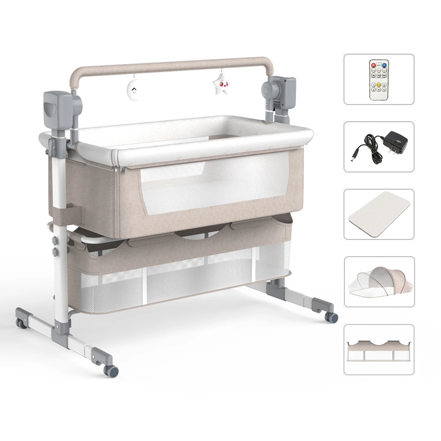 Multifunctional Adjustable Baby Crib