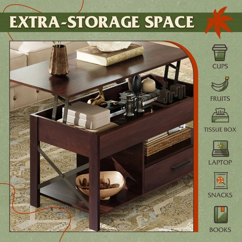 GALAXHERO Lift-Top Coffee Table with Storage