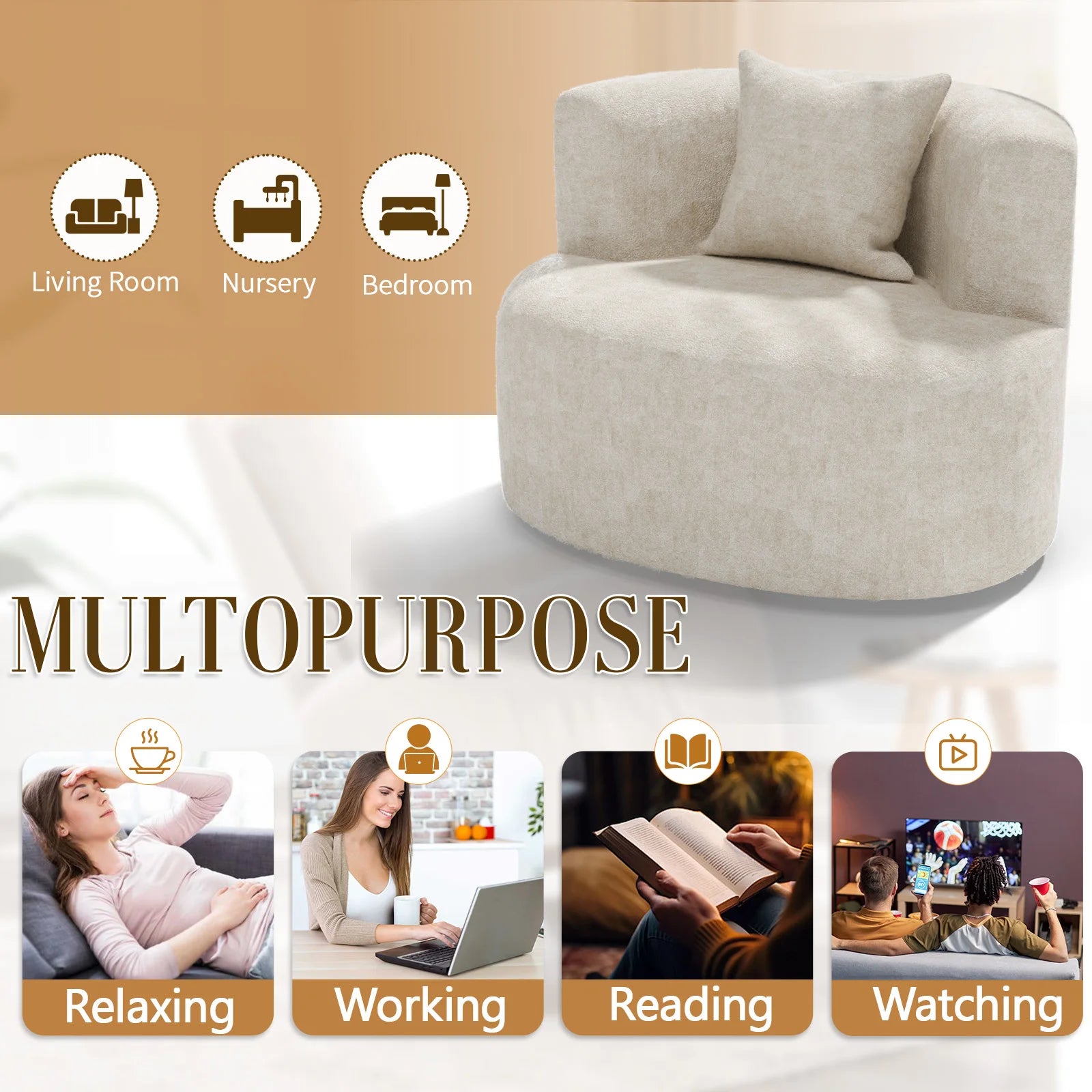 Kieperi Oversized Swivel Accent Chair
