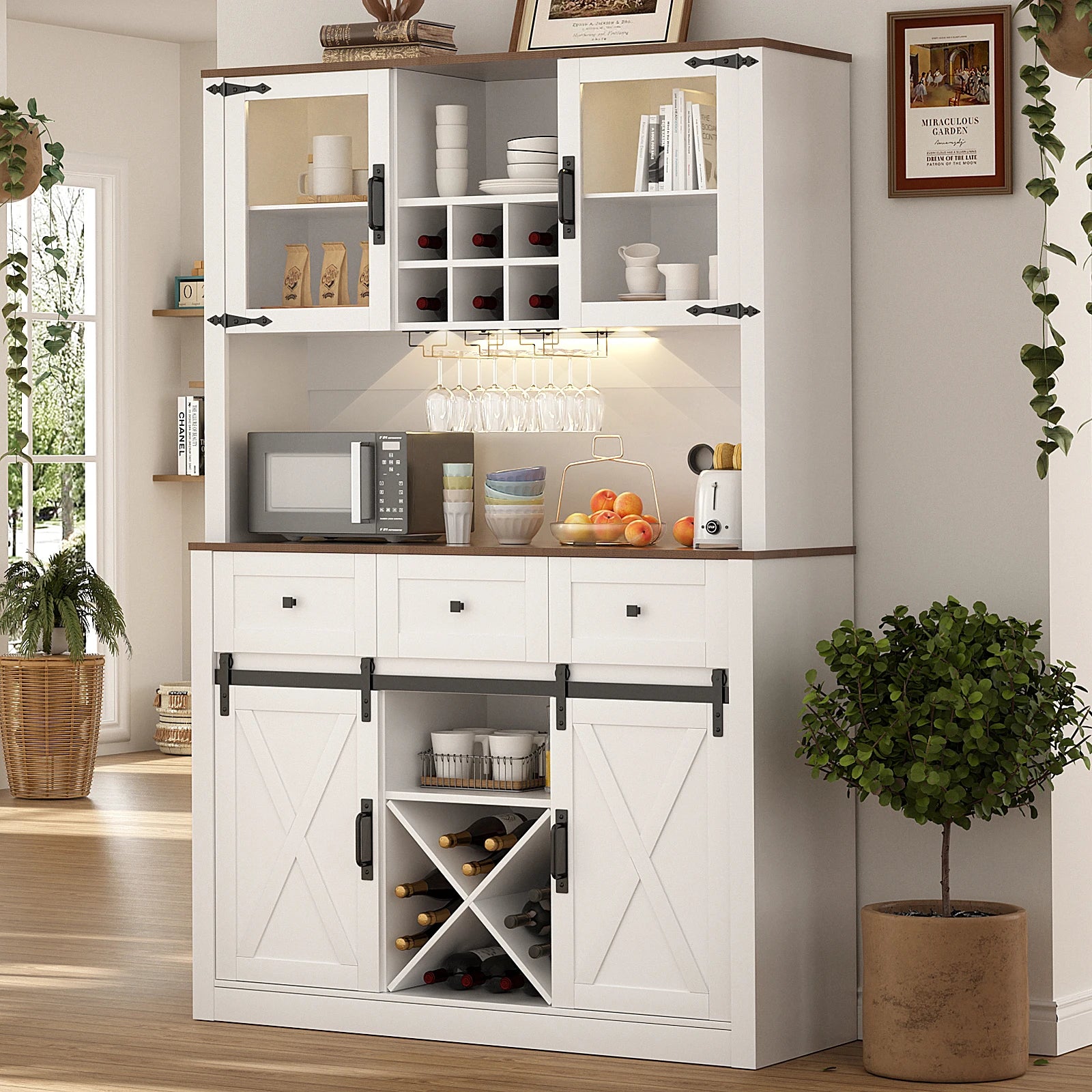 Farmhouse Coffee Bar Cabinet