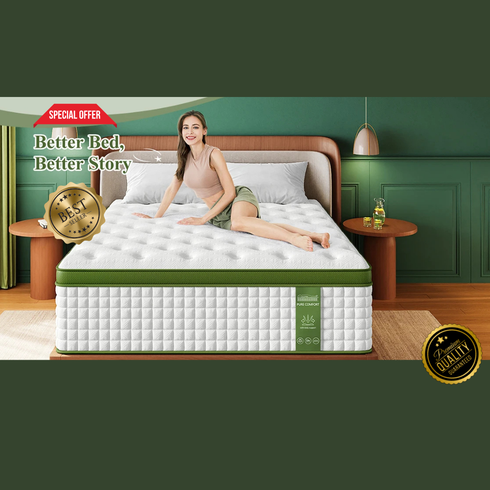 BedStory Hybrid Mattress – Full/Queen/King – 12-15 in