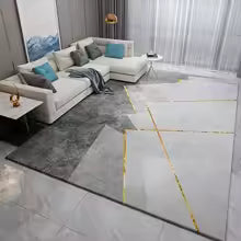 Geometric Polyester Rug – Modern Non-Slip Area Carpet