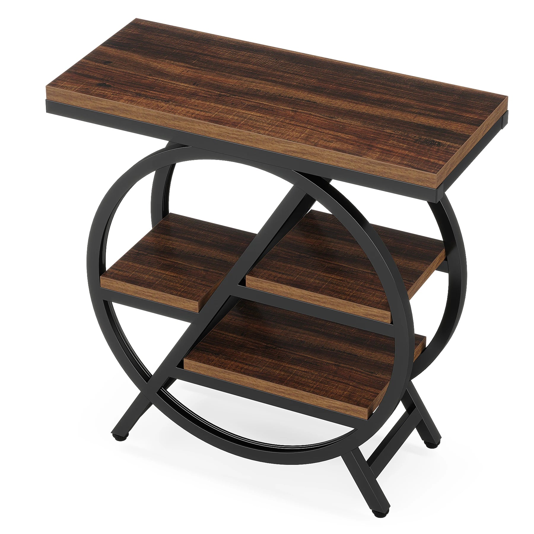 Tribesigns Industrial 3-Tier End Table – Rustic Elegance & Smart Storage