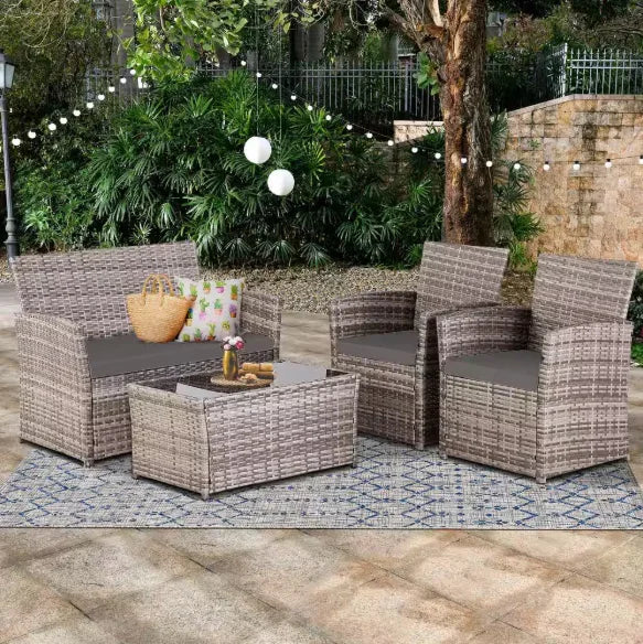 Outsunny PE Wicker Patio Furniture Set – Stylish & Weather-Resistant