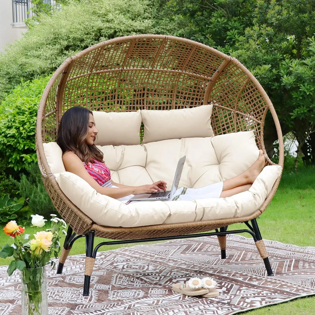 Double Egg Chair – Oversized 2-Person Outdoor & Indoor Lounger