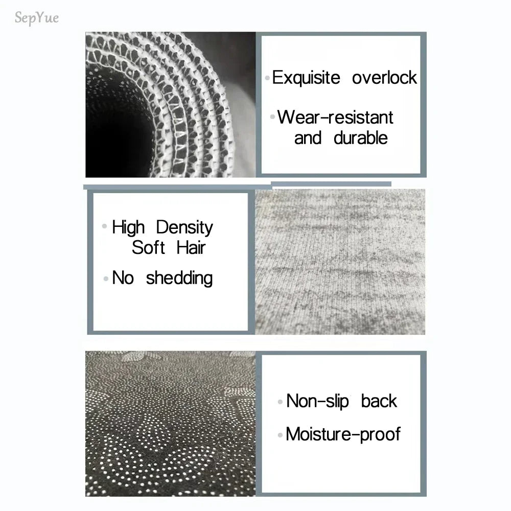 Geometric Polyester Rug – Modern Non-Slip Area Carpet