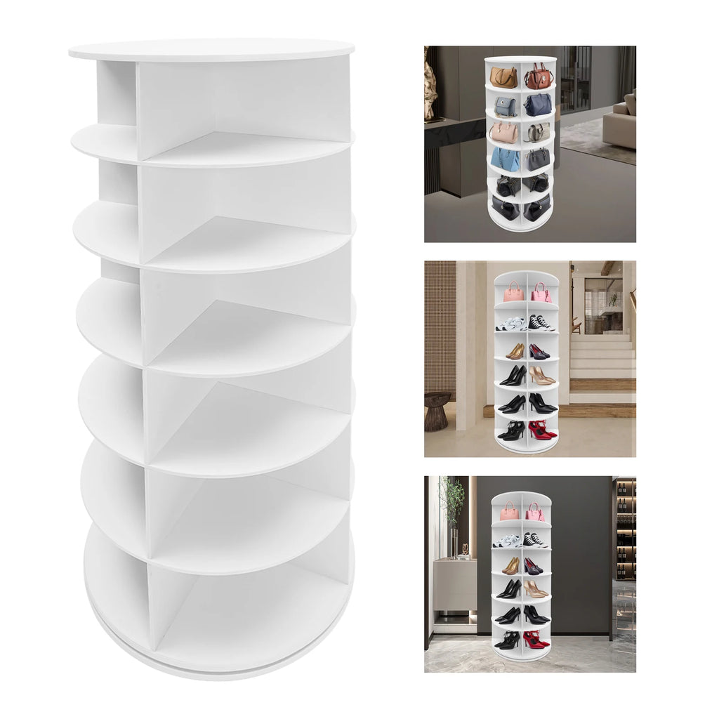 360° Rotating Shoe Rack – 6-Tier Freestanding Storage Organizer for 24 Pairs