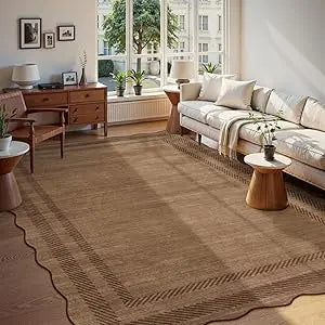 Modern Striped 8x10 Area Rug – Soft, Machine-Washable & Kid & Pet Friendly