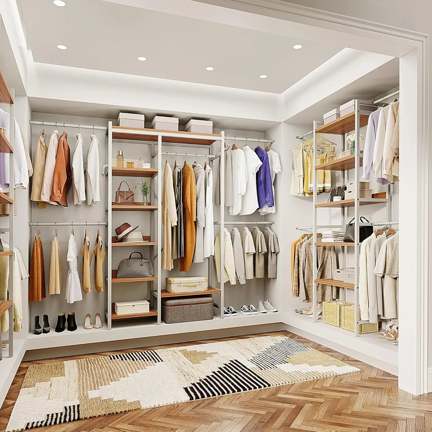 Heavy-Duty Adjustable Closet Organizer – 4 Expandable Hanging Rods