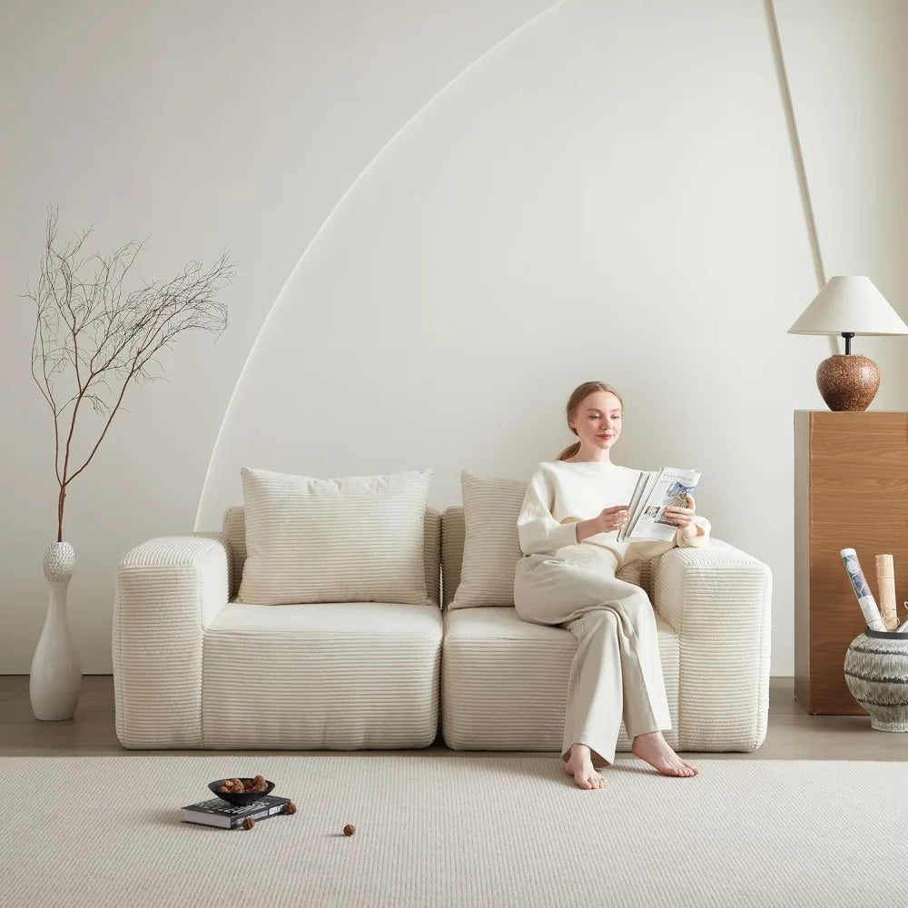 Memory Foam 3-Seater Sofa – Easy Transport & Modern Design