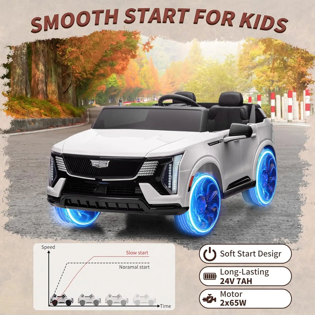 4V Licensed Kids Ride-On Car | 2-Seater Electric Vehicle with Remote Control, Music, LED Lights & 4-Wheel Shock Absorbers | Ages 3–8