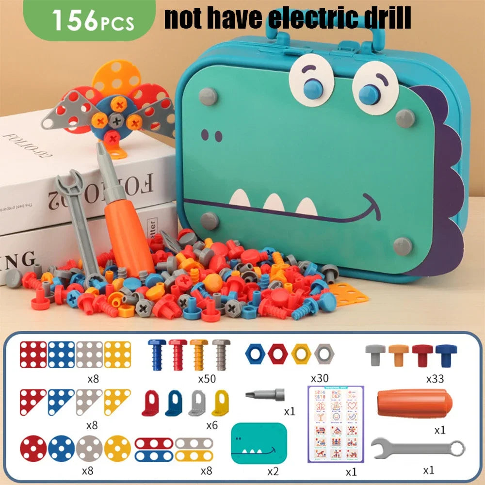 Children’s Electric Drill Tool Set – 3D Puzzle Assembly & Pretend Play Toys