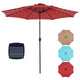 9.2ft Solar LED Patio Umbrella – Triple Vent Canopy