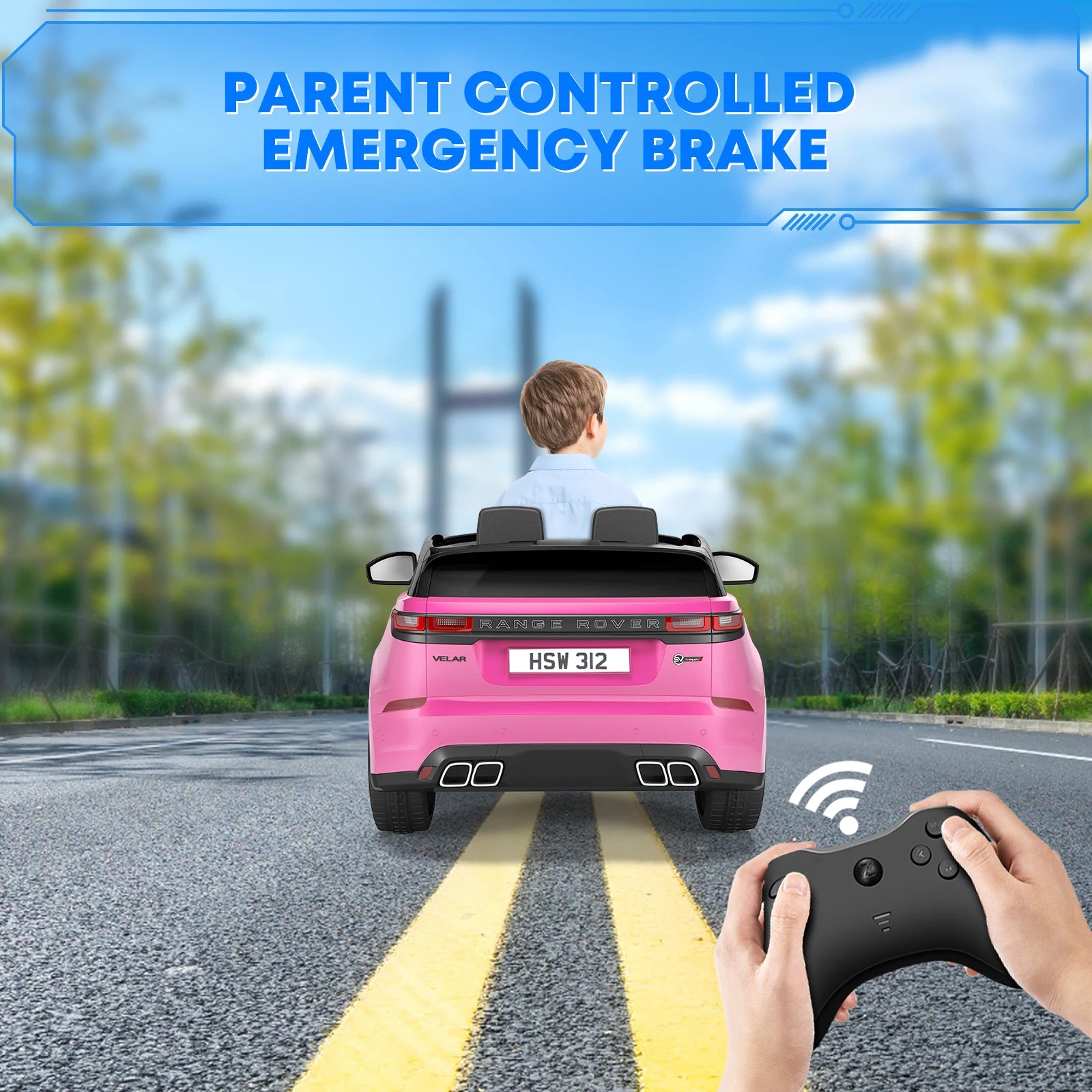 HobbyLane 12V Kids Ride-On Car | Electric Car with Parental Remote, MP3 Player, Rocking Function & Pull Rod | Ages 4–8