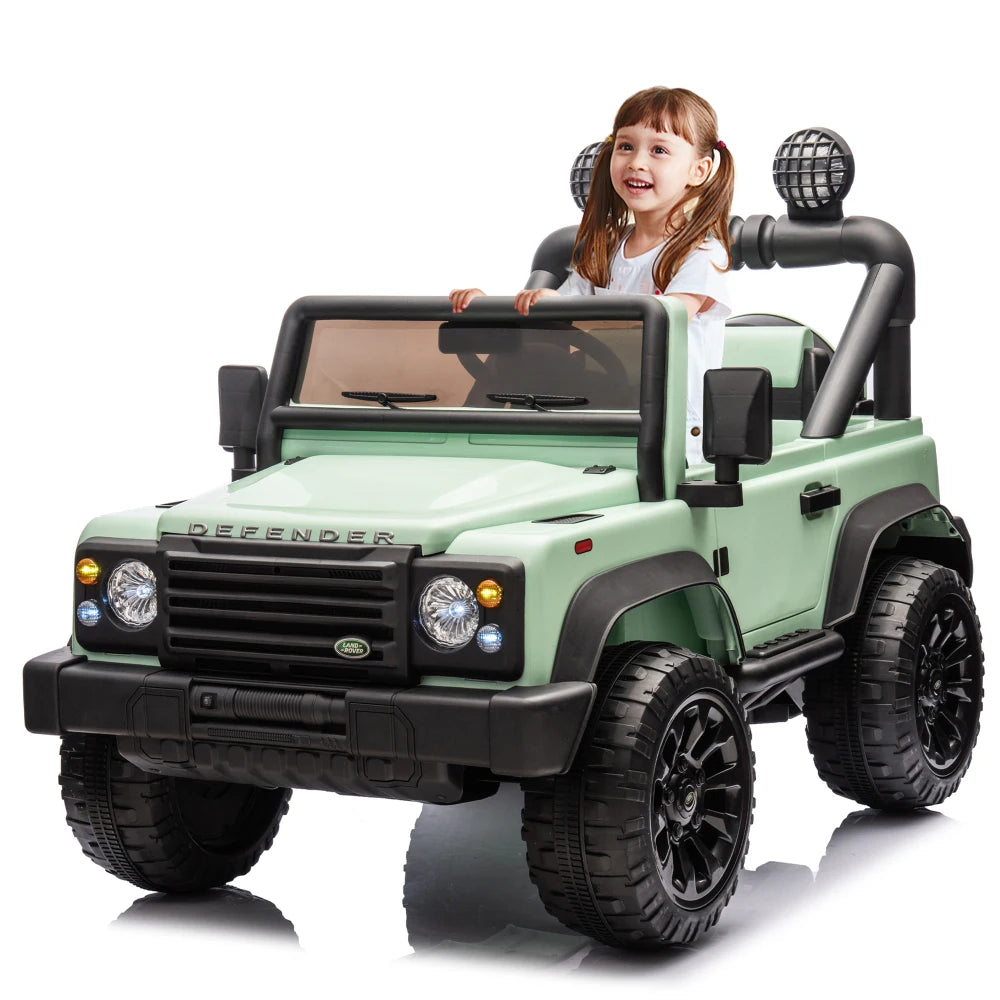 Lwo Licensed Land Rover Defender Electric Ride-On Car for Kids | Ages 3-7 | Remote Control, Multimedia, LED Lights