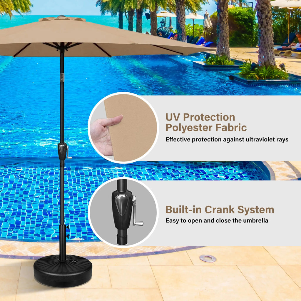 9ft Outdoor Patio Umbrella – Waterproof & UV Resistant