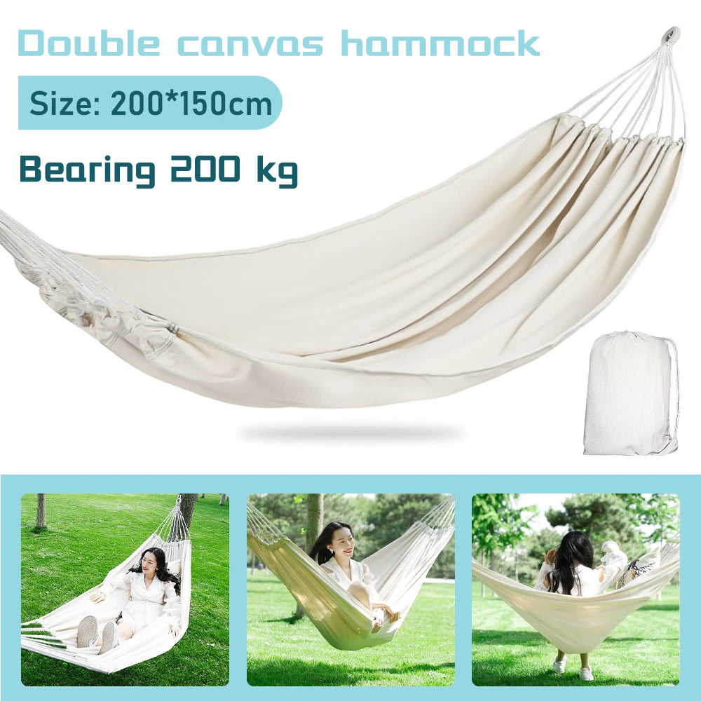 Modern Two-Person Cotton-Polyester Hammock – Cozy & Durable