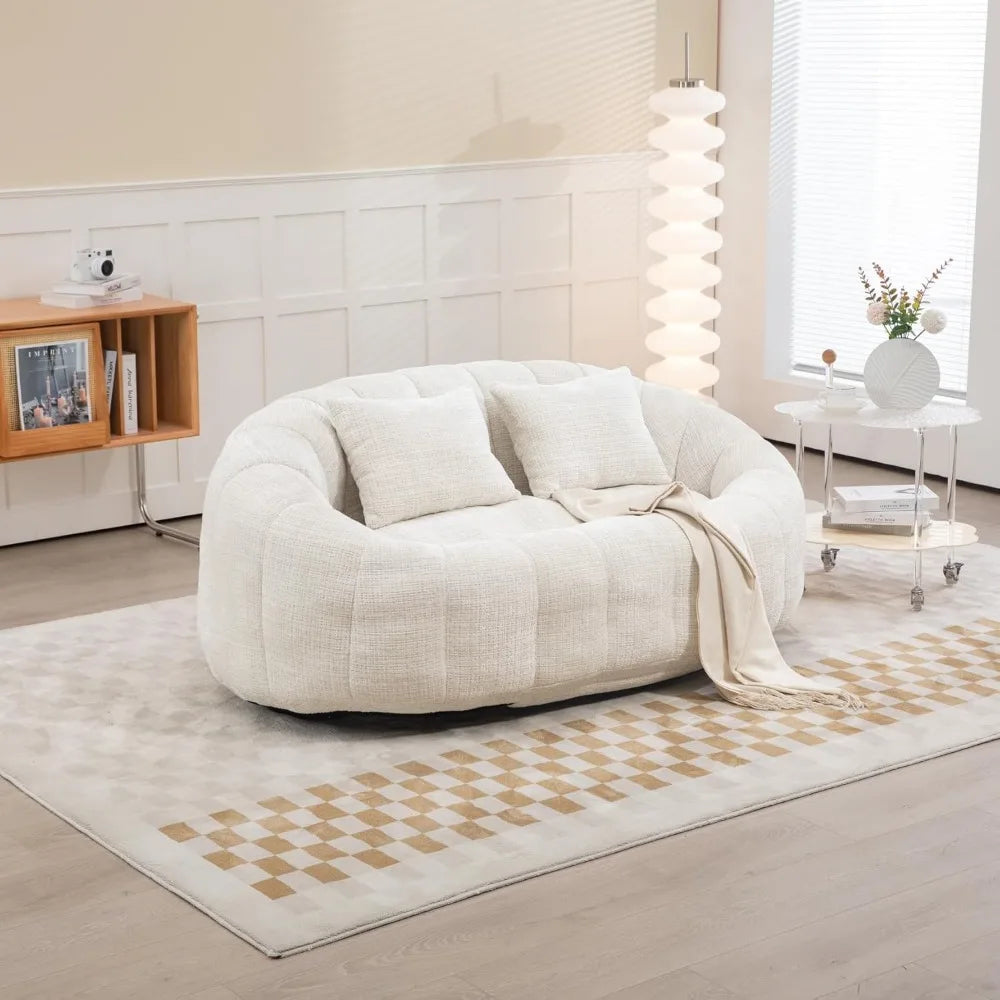 Loveseat Bean Bag Sofa – 57" Chenille