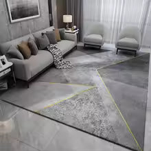 Geometric Polyester Rug – Modern Non-Slip Area Carpet
