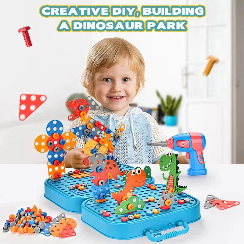 Children’s Electric Drill Tool Set – 3D Puzzle Assembly & Pretend Play Toys