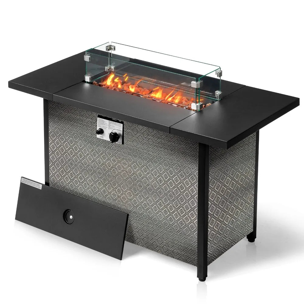 Modern Rectangular Propane Fire Pit Table – Outdoor Patio Heater