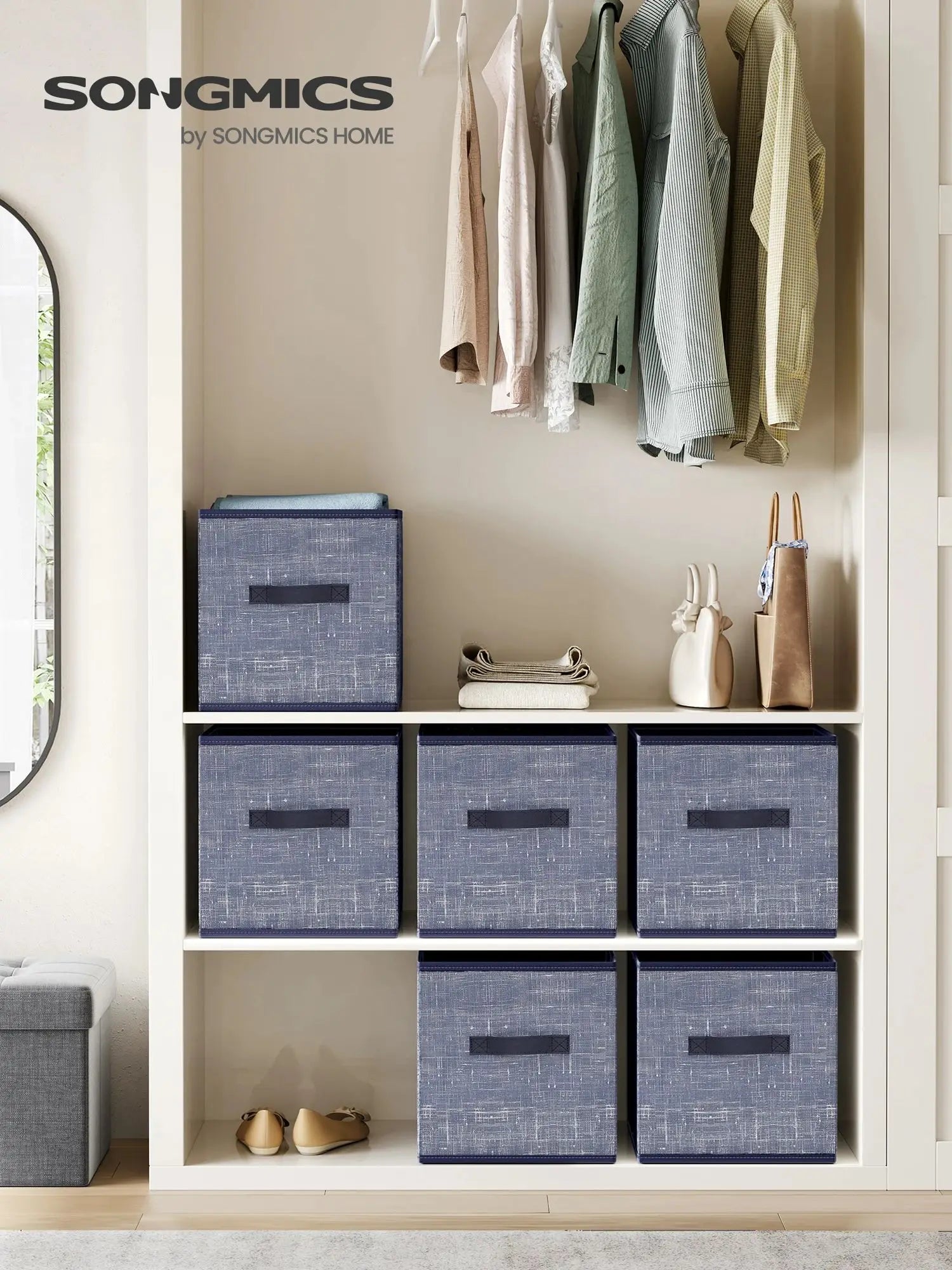 ongmics 6-Pack Fabric Storage Cubes – Durable & Space-Saving