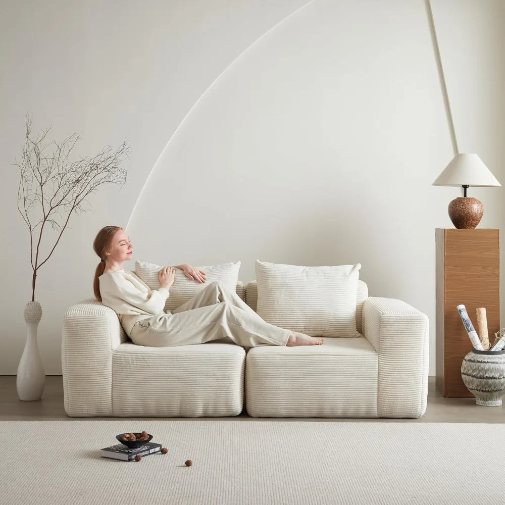 Memory Foam 3-Seater Sofa – Easy Transport & Modern Design
