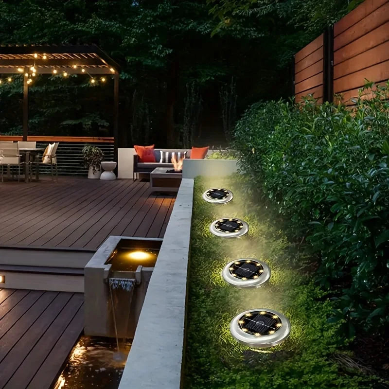 8-Pack Solar LED Garden Lights – Waterproof Outdoor Pathway Lamps