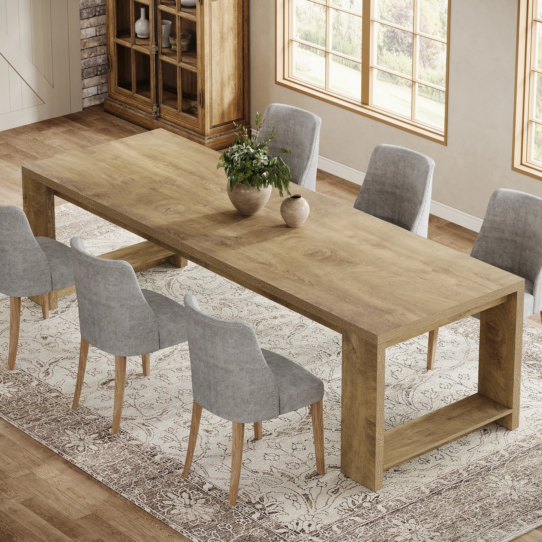 Tribesigns Extra Long Dining Table for 6-8