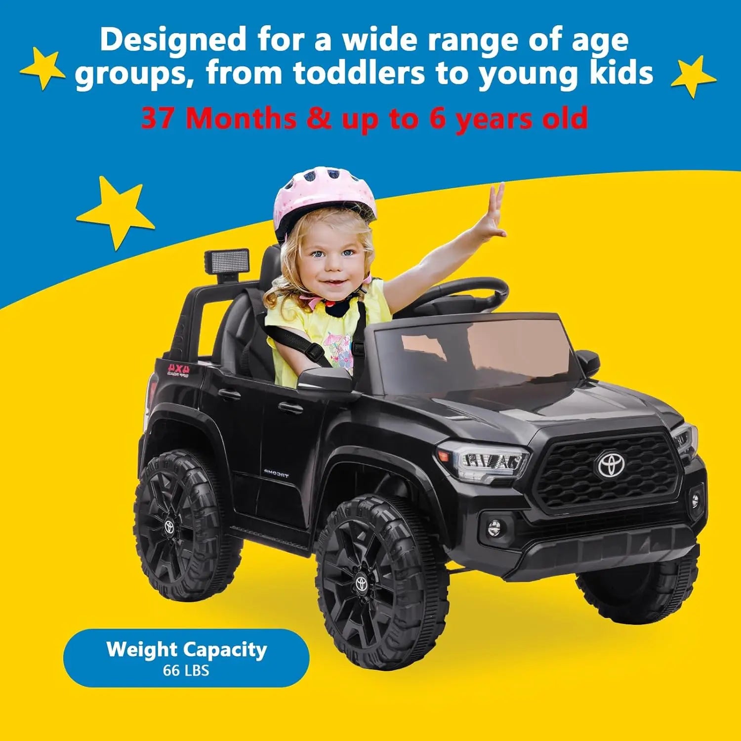 12V Kids Ride-On Truck | Electric Battery-Powered Car with Parental Remote, LED Lights & Sounds | Ages 3–6