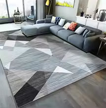 Geometric Polyester Rug – Modern Non-Slip Area Carpet