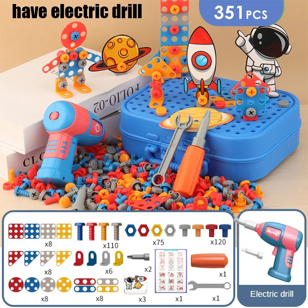 Children’s Electric Drill Tool Set – 3D Puzzle Assembly & Pretend Play Toys