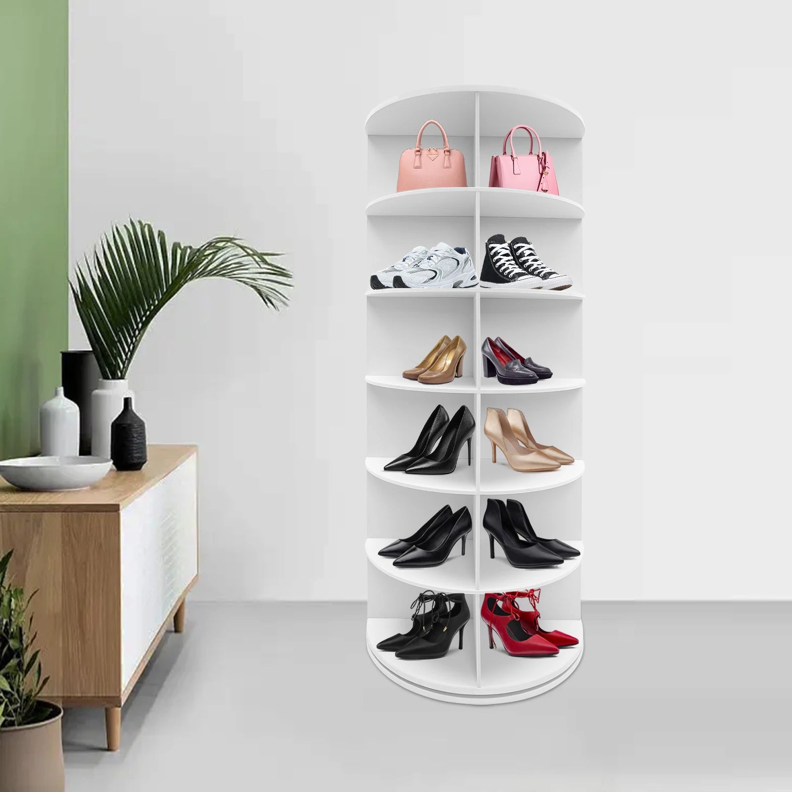 360° Rotating Shoe Rack – 6-Tier Freestanding Storage Organizer for 24 Pairs