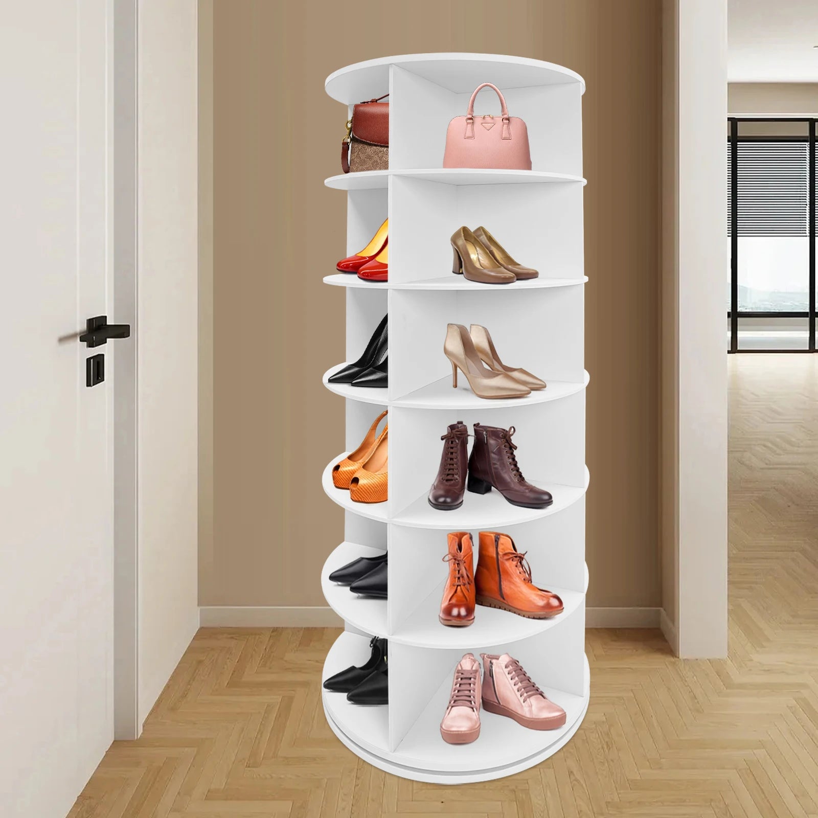 360° Rotating Shoe Rack – 6-Tier Freestanding Storage Organizer for 24 Pairs