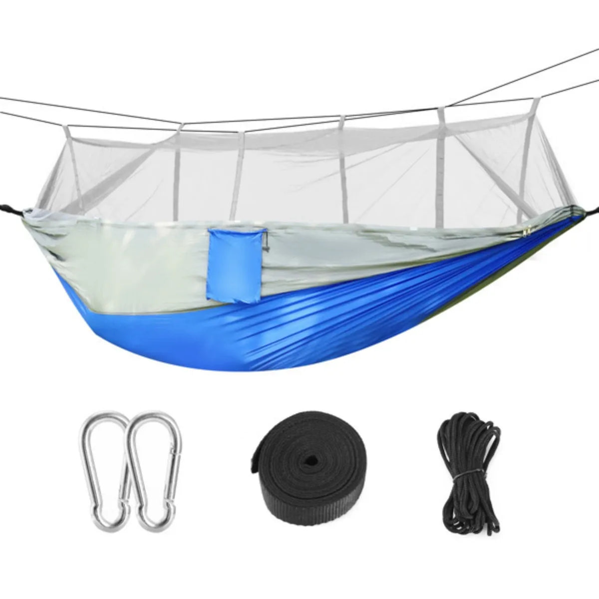 600 lbs Parachute Nylon Camping Hammock with Mosquito Net – Lightweight & Portable