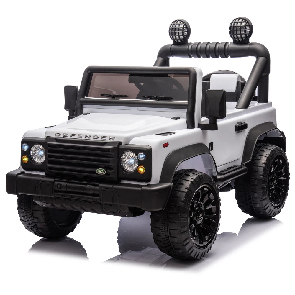 Lwo Licensed Land Rover Defender Electric Ride-On Car for Kids | Ages 3-7 | Remote Control, Multimedia, LED Lights