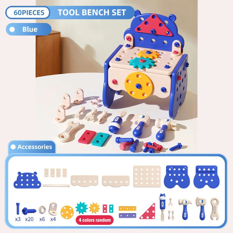 Children’s Play Tool Set with Electric Drill – Educational DIY Toolbox Toy