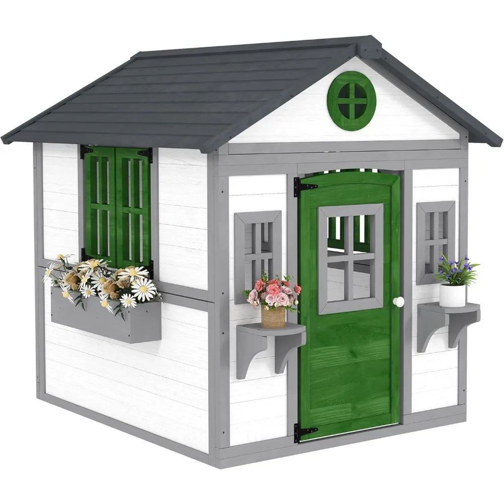 Cozy Cottage Kids Outdoor Playhouse | Convertible Backyard Playhouse