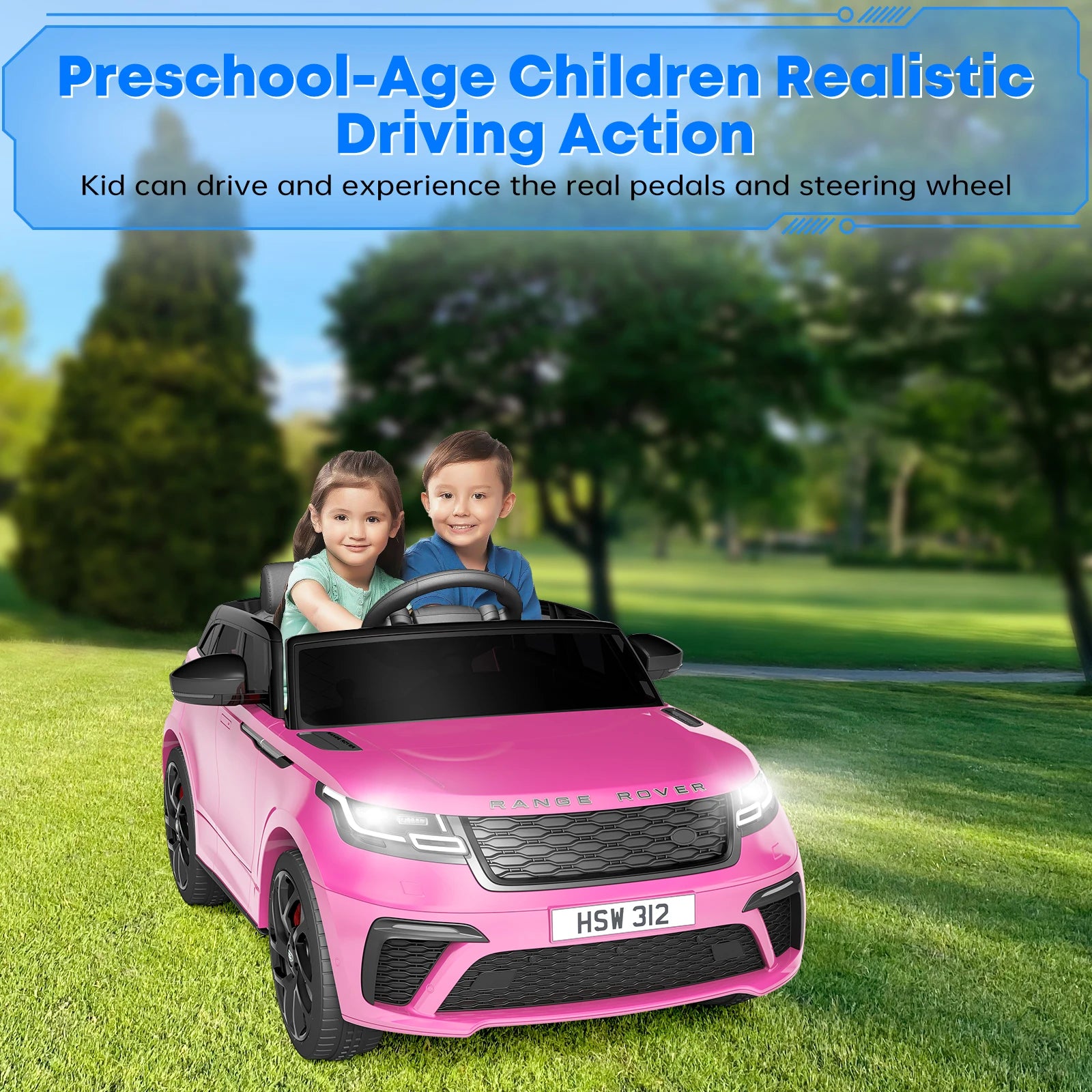 HobbyLane 12V Kids Ride-On Car | Electric Car with Parental Remote, MP3 Player, Rocking Function & Pull Rod | Ages 4–8