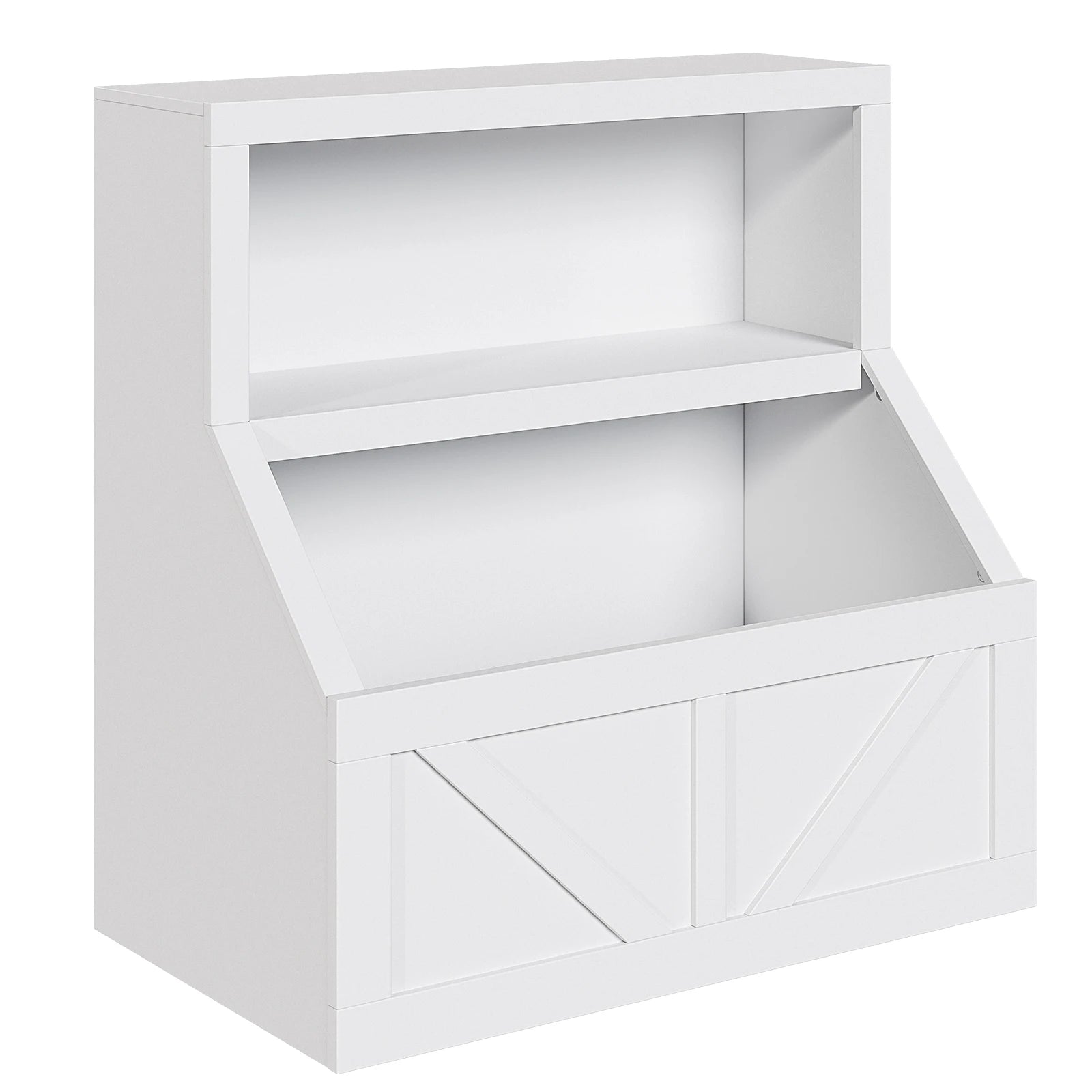 ids Bookshelf – Toy & Book Storage, Engineered Wood, Vintage White/Grey