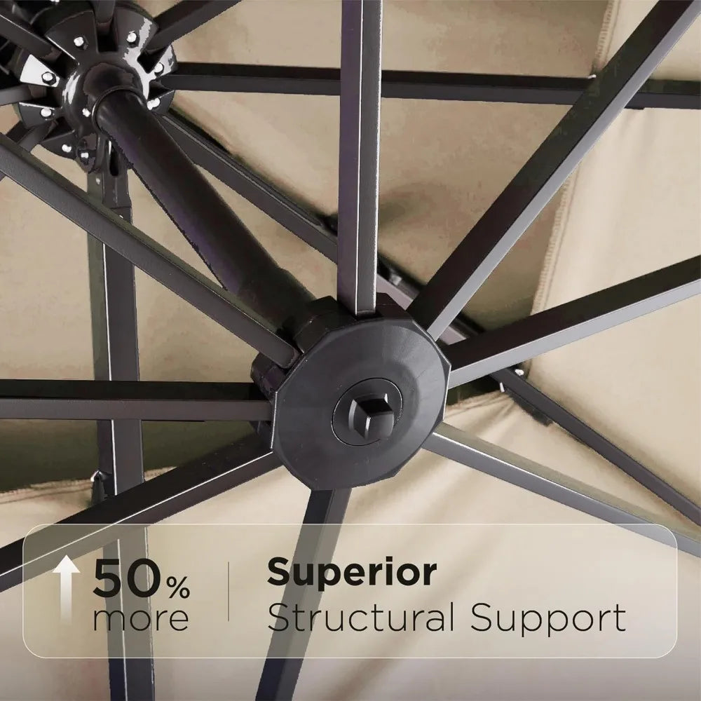 Rectangular Cantilever Patio Umbrella – 360° Rotation & Adjustable Tilt